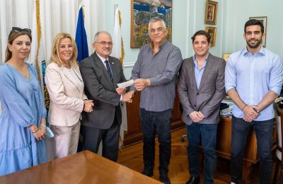 Δωρεά της εταιρείας NEXTERS - μέσα στα πλαίσια του 14ου ΟΠΑΠ Μαραθώνιο Λεμεσού ΓΣΟ - στο Κοινωνικό Παντοπωλείο Λεμεσού