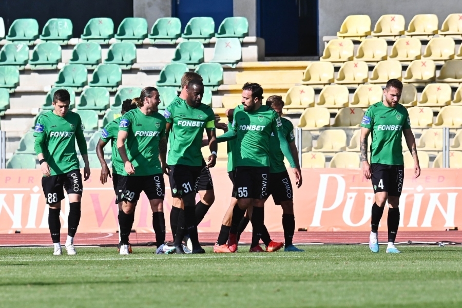 Πανηγυρισμός στο 1-0 του Ολυμπιακού