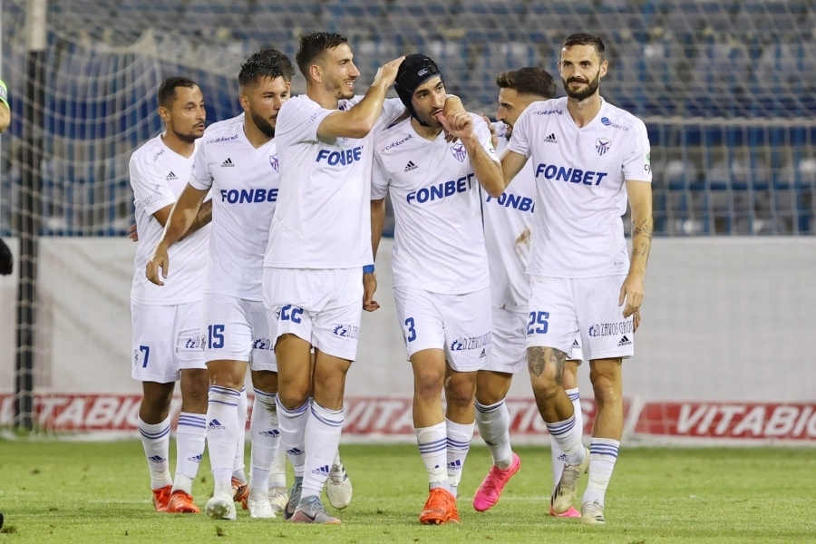 Ο πανηγυρισμός των παικτών της Ανόρθωσης στο 1-0