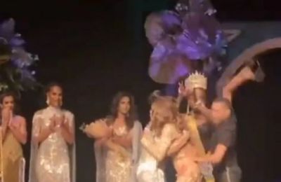 Ο σύζυγος της Μις Cuiabá πήρε στη συνέχεια το στέμμα και το πέταξε ξανά στο έδαφος, σπάζοντας το σε κομμάτια