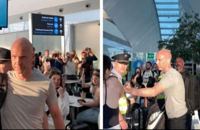 Οπαδοί της Ρόμα «στόλισαν» τον Τέιλορ στο αεροδρόμιο (vids)