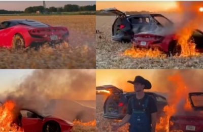 Αγόρασε Ferrari για να την κάψει! (vid)