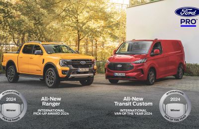 Ford Pro: Για ακόμη μια φορά κατακτά τα διεθνή βραβεία Van και Pickup της χρονιάς