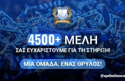 Απόλλων: Με δυο απουσίες κόντρα στον ΑΠΟΕΛ
