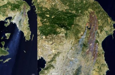 Φωτιά στην Αττική: 23 χιλιόμετρα η έκταση του πύρινου μετώπου 
