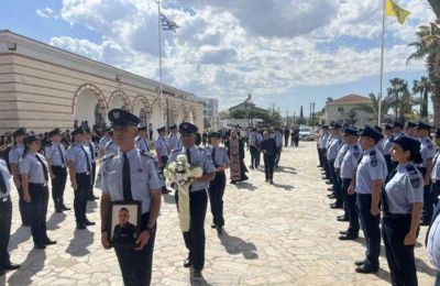 Τελέστηκε στην Αραδίππου η κηδεία του Αστυνομικού Διευθυντή Λάρνακας Χαράλαμπου Ζαχαρίου