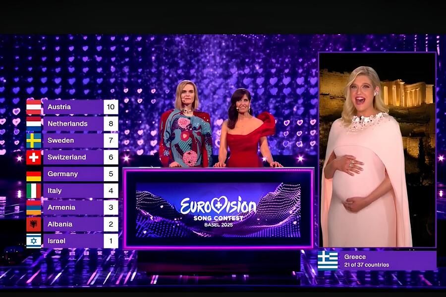 Eurovision 2025: Απαστράπτουσα η εγκυμονούσα Τζένη Θεωνά