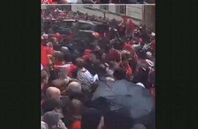 Επεισόδιο Λίβερπουλ: Καρέ καρέ η πορεία του αυτοκινήτου (vid)