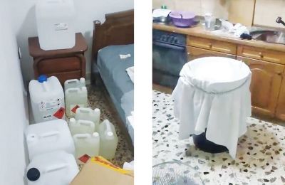 Στο εσωτερικό του διαμερίσματος βρέθηκε όλος ο απαραίτητος εξοπλισμός
