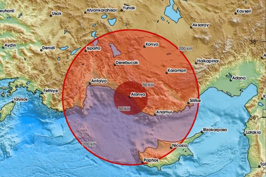 Σεισμός μεταξύ Κύπρου και Τουρκίας