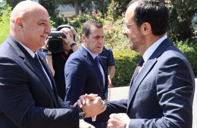 Ο ΠτΔ υποδέχθηκε τον Πρόεδρο του Λιβάνου στο Προεδρικό Μέγαρο