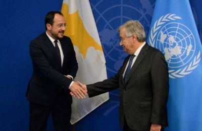 Διμερής συνάντηση του Νίκου Χριστοδουλίδη με τον Αντόνιο Γκουτέρες