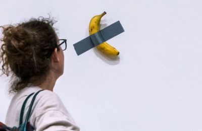 Ο Ιταλός καλλιτέχνης δήλωσε ότι απογοητεύτηκε που  δεν έφαγαν τη φλούδα και την μονωτική ταινία