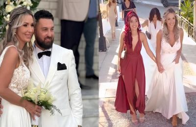 Το ζευγάρι έλαμπε από ευτυχία