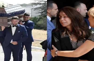 Απαρηγόρητη εμφανίστηκε η Βούλα Πατουλίδου στον Ιερό Ναό Αγίου Παντελεήμονα Πανοράματος, στη Θεσσαλονίκη, όπου τελέστηκε η κηδεία του συζύγου της, Δημήτρη Ζαρζαβατσίδη