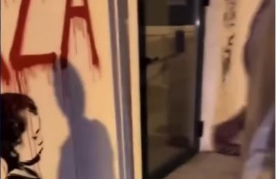 BINTEO: Βανδαλισμοί σε γκράφιτι για τη Γάζα στη Λεμεσό
