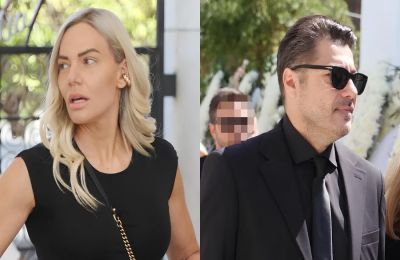 Στο πλευρό του Λάμπρου Κωνσταντάρα στην κηδεία του πατέρα του