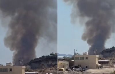 Πυρκαγιά στην Κρητου Τέρρα (ΒΙΝΤΕΟ)
