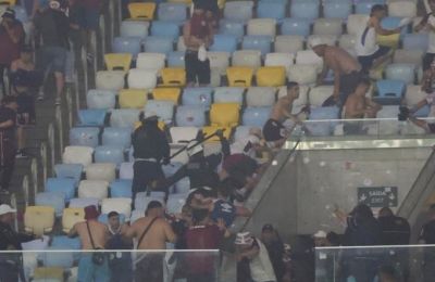 Άγριο ξύλο μεταξύ αστυνομίας και οπαδών στο Μαρακανά (vid)