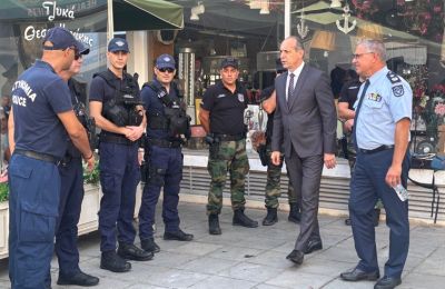 Δημοσιογραφική διάσκεψη, Υπουργού Δικαιοσύνης στον Αστυνομικό Υποσταθμό Λήδρας