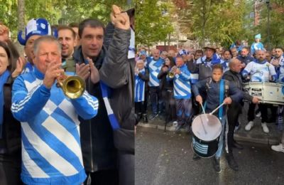 Δίνουν παλμό στους δρόμους της Κοπεγχάγης οι Έλληνες οπαδοί!