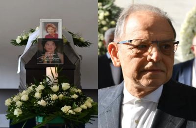 Συγκινημένος ο γιος της Άννας Κυριακού στην κηδεία της