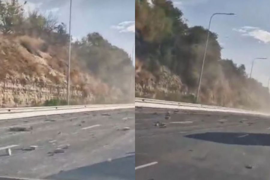 Έπεσαν τσιμεντένιοι κύλινδροι στον αυτοκινητόδρομο (ΒΙΝΤΕΟ) Έπεσαν τσιμεντένιοι κύλινδροι στον αυτοκινητόδρομο (ΒΙΝΤΕΟ)