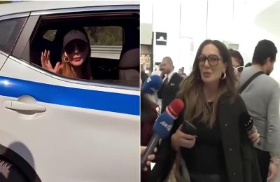 Οι δημοσιογράφοι την περίμεναν στο αεροδρόμιο