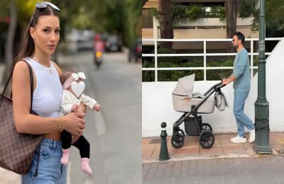 Το ζευγάρι απόλαυσε οικογενειακές στιγμές στο κέντρο της πόλης, με αφορμή τους δύο πρώτους υπέροχους μήνες με την κόρη τους