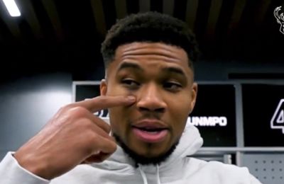 Δείχνοντας το χτύπημα κάτω από το δεξί του μάτι, ο «Greek Freak» εξήγησε ότι πάλεψε με έναν επίδοξο κλέφτη