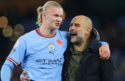 Γκουαρντιόλα: «Στο επίπεδο του Μέσι και του Ρονάλντο ο Χάαλαντ»