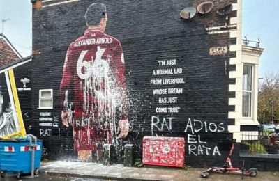 Βανδάλισαν το γκράφιτι για τον Άρνολντ πριν το Λίβερπουλ-Ρεάλ