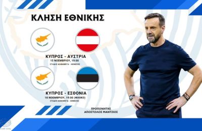 Εθνική: Χωρίς εκπλήξεις η κλήση Μάντζιου