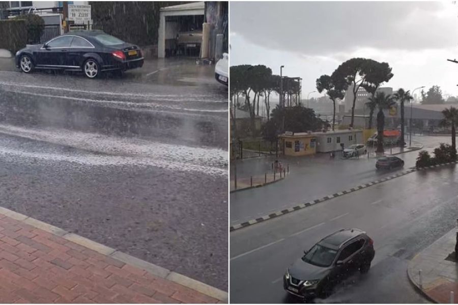 Έντονες βροχοπτώσεις στη Λεμεσό (βίντεο)