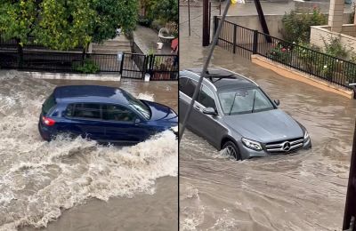 Δρόμοι ποτάμια στη Λεμεσό λόγω έντονης βροχόπτωσης (ΒΙΝΤΕΟ)