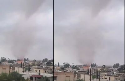 Ανεμοστρόβιλος «χτύπησε» το Αυγόρου (ΒΙΝΤΕΟ)