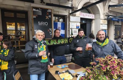 Pre-game από ΑΕΚτζήδες στη Ριέκα (vid)