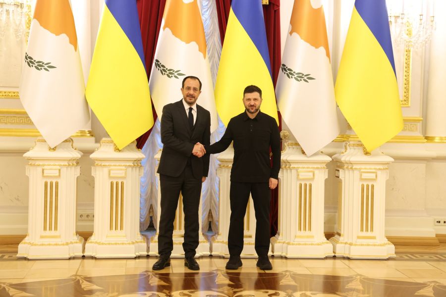 Υποδοχή Χριστοδουλίδη από Ζελένσκι