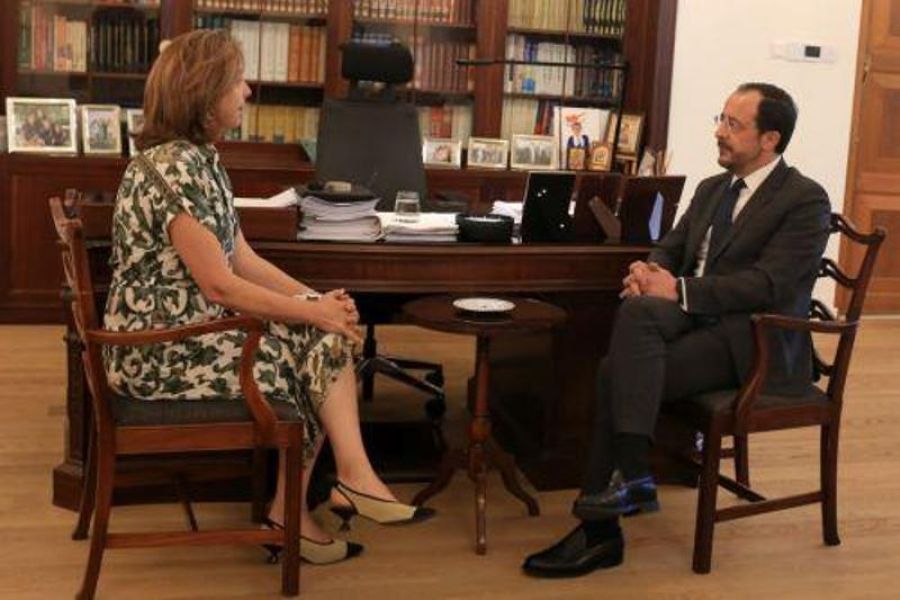 Σήμερα η συνάντηση της Ολγκίν με τον Πρόεδρο Χριστοδουλίδη