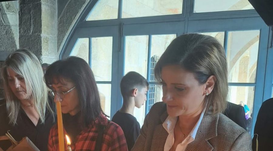 Η αναφορά της Πρώτης Κυρίας, Φιλίππας Καρσερά, στο μοναστήρι του Αποστόλου Ανδρέα, για απελευθέρωση και επανένωση της Κύπρου, ενόχλησαν το παράνομο καθεστώς της Άγκυρας