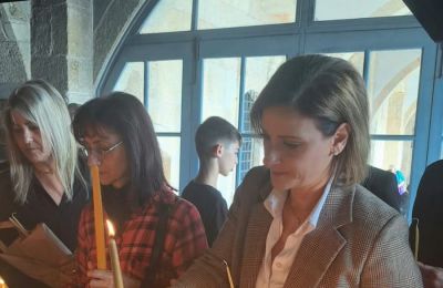 Η αναφορά της Πρώτης Κυρίας, Φιλίππας Καρσερά, στο μοναστήρι του Αποστόλου Ανδρέα, για απελευθέρωση και επανένωση της Κύπρου, ενόχλησαν το παράνομο καθεστώς της Άγκυρας