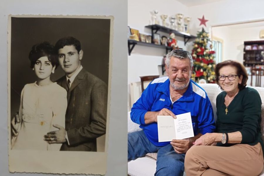 Το γαμήλιο προσκλητήριο επέστρεψε στα χέρια τους 55 χρόνια μετά