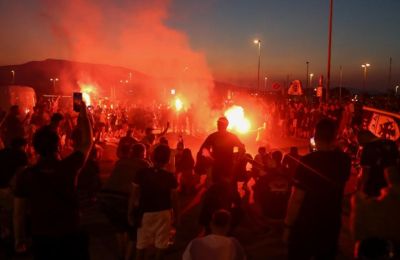 Τρέλα στο Αγρίνιο στην άφιξη της ΑΕΚ