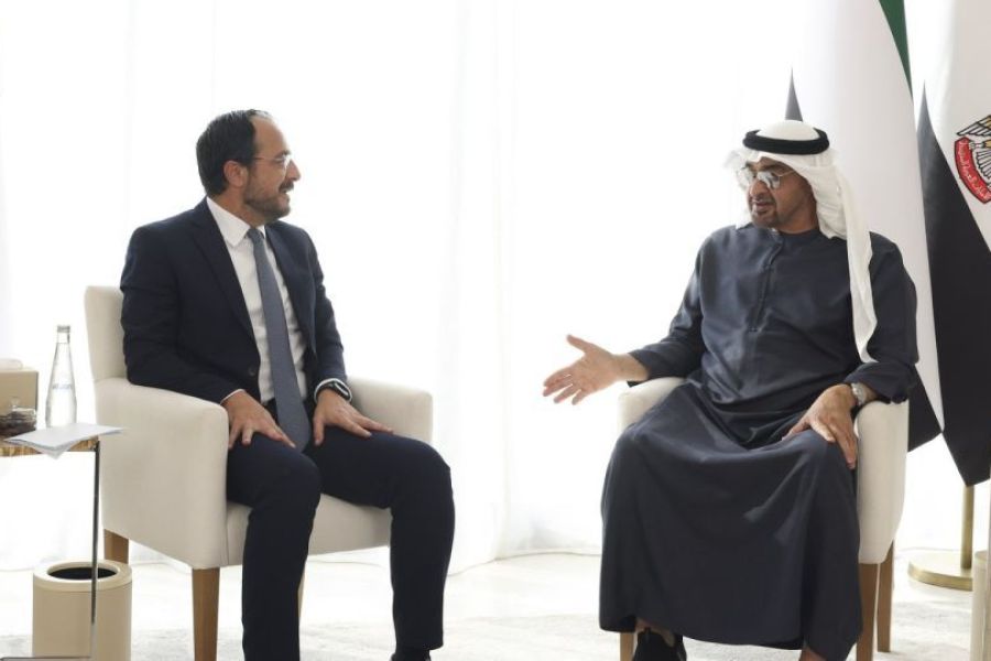 Στην Κύπρο ο Πρόεδρος των ΗΑΕ