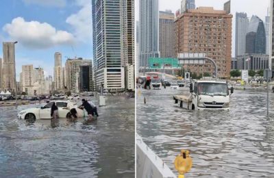 Η καταιγίδα που κτύπησε τα ξημερώματα της Παρασκευής το Ντουμπάι και το Άμπου Ντάμπι προκάλεσε σοβαρά προβλήματα