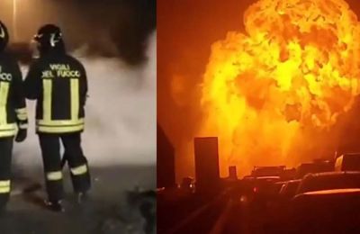 Βίντεο-σοκ από έκρηξη βυτιοφόρου σε αυτοκινητόδρομο στην Ιταλία 