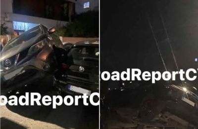 Λευκωσία: Αυτοκίνητο καταλήγει στην κορυφή ... άλλου οχήματος