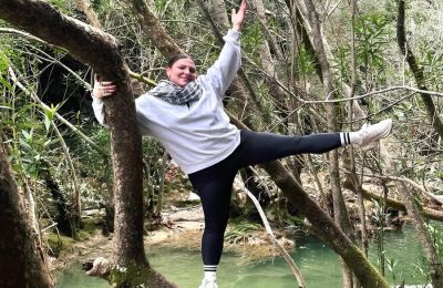 Η φωτογραφία με τον σύντροφό της στην πρώτη τους εξόρμηση για τη νέα χρονιά