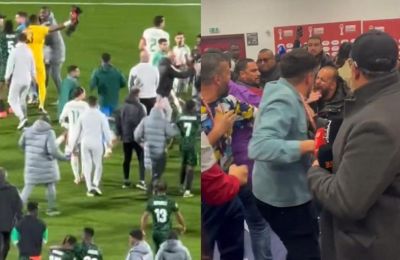 Ξύλο στο γήπεδο και στη… μεικτή ζώνη (vid)