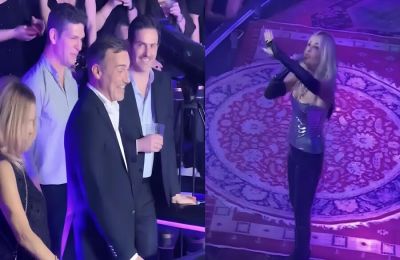 Μια αυθόρμητη στιγμή, με τον Γιώργο Καπουτζίδη και την Άννα Βίσση να χαρίζουν γέλιο στο κοινό